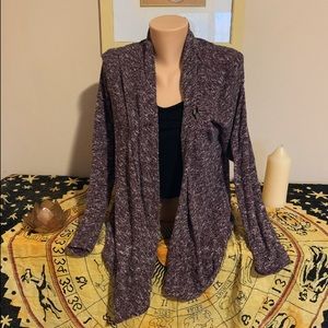 Large Maroon Cardigan Sweater